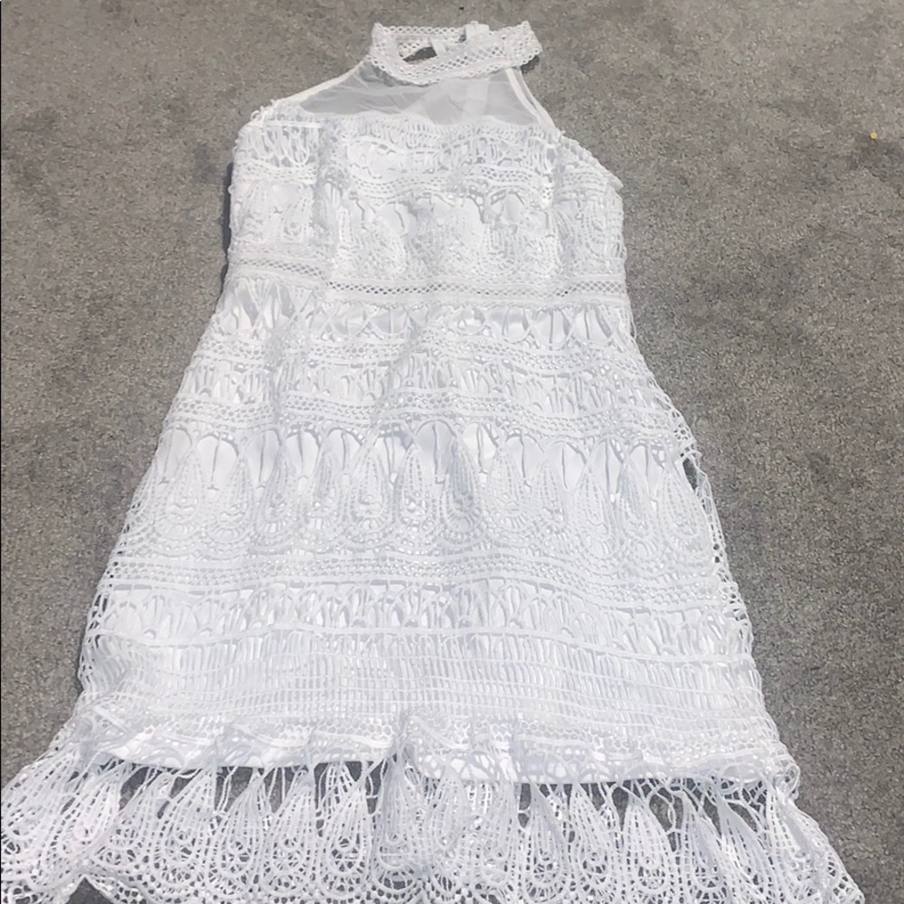 Yoins sleeveless white dress Xs